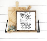 Custom Framed Handwritten Recipe sign, Your handwritten Recipe/Letter wood Sign, Handwritten letter, handwritten recipes, Recipe Sign