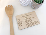 Custom Wooden Recipe Card