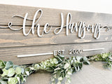 Family Name Sign | Bridal Shower Gift | Wedding Sign | Last Name Sign | Family Name Sign | Established Sign