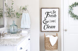 So Fresh and so clean Bathroom Sign | Bathroom Sign | Wall Sig