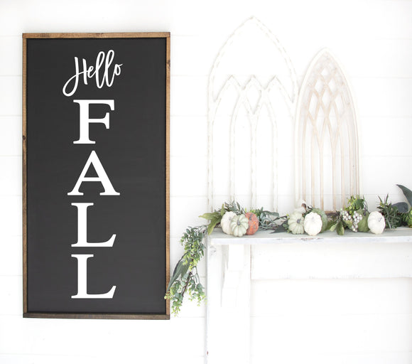 Hello Fall Sign | Fall Wall Decor | Autumn Signs | Fall Sign | Hello Fall Wall Decor