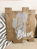 Last name established sign | Monogram Sign | Personalized Last Name Sign | Wedding Gift | Rustic Signs | Personalized State Sign