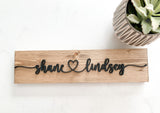 Valentine’s Day gift for her him, Valentine’s Day 3D sign, First Name Sign, Gift For Bride, Name Sign Wedding, Couples 3D name Wood Sign