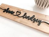 Valentine’s Day gift for her him, Valentine’s Day 3D sign, First Name Sign, Gift For Bride, Name Sign Wedding, Couples 3D name Wood Sign