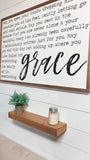 May You Open Your Hands Dropping All That Troubles You at His Feet wood sign | Beauty of His Everlasting Grace Wood Sign