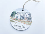 Custom Home Ornament | Our first home Christmas Ornament | House Personalized Christmas Ornament Gift | Housewarming Ornament