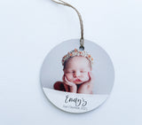 Baby’s First Christmas Ornament | Photo Ornament | Personalized Christmas Ornament | First Christmas Ornament | Newborn Photo Ornament