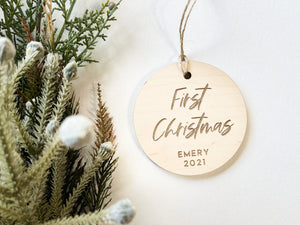 Personalized First Christmas Ornament, baby Ornament, First Christmas Ornament, Custom Christmas Ornament, Engraved Ornament