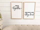 And so together They Built A Life They Loved Sign | Set of 2 Wall Art | Wedding Gift Idea Sign | Anniversary Gift | Bedroom Sign | Wall Sign