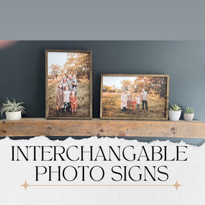 INTERCHANGEABLE wood Framed Photo | Custom photo print | Picture on Wood | Photo on wood | Framed Prints | Framed Photo | Your Photo Printed