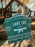 Lake life Sherpa cozy blanket | Lake life blanket | outdoor blanket | Sherpa
