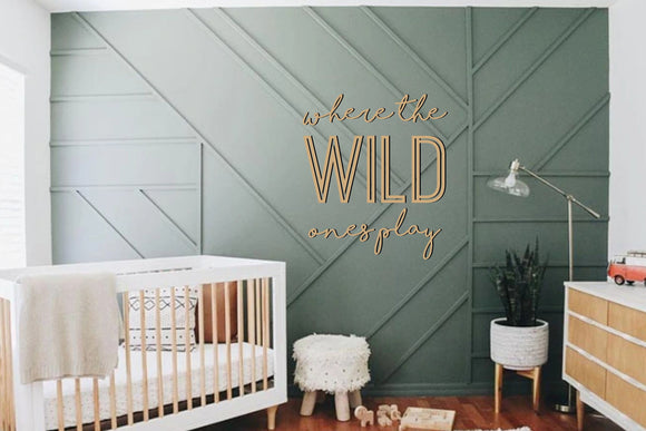 Where the Wild ones play sign | Playroom Decor | Nursery Decor | Word Signs | Kids Decor | where the wild ones play | nursery room wall