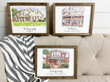 Water colored home Sign